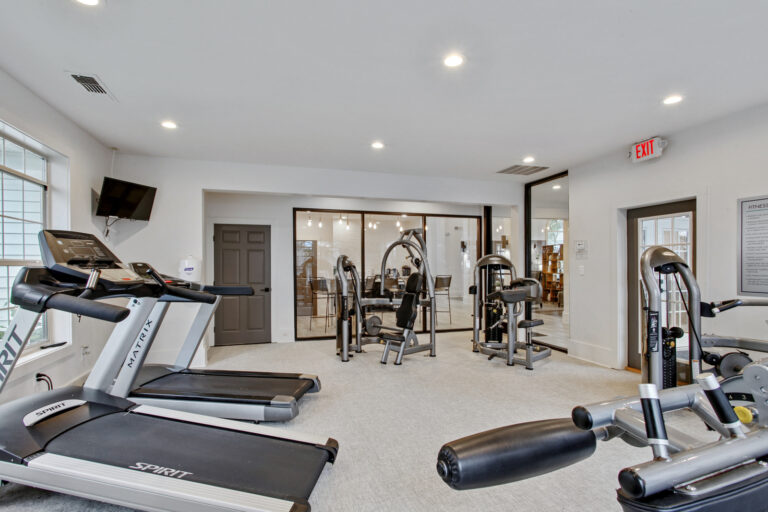 Fitness Center with treadmills and weights